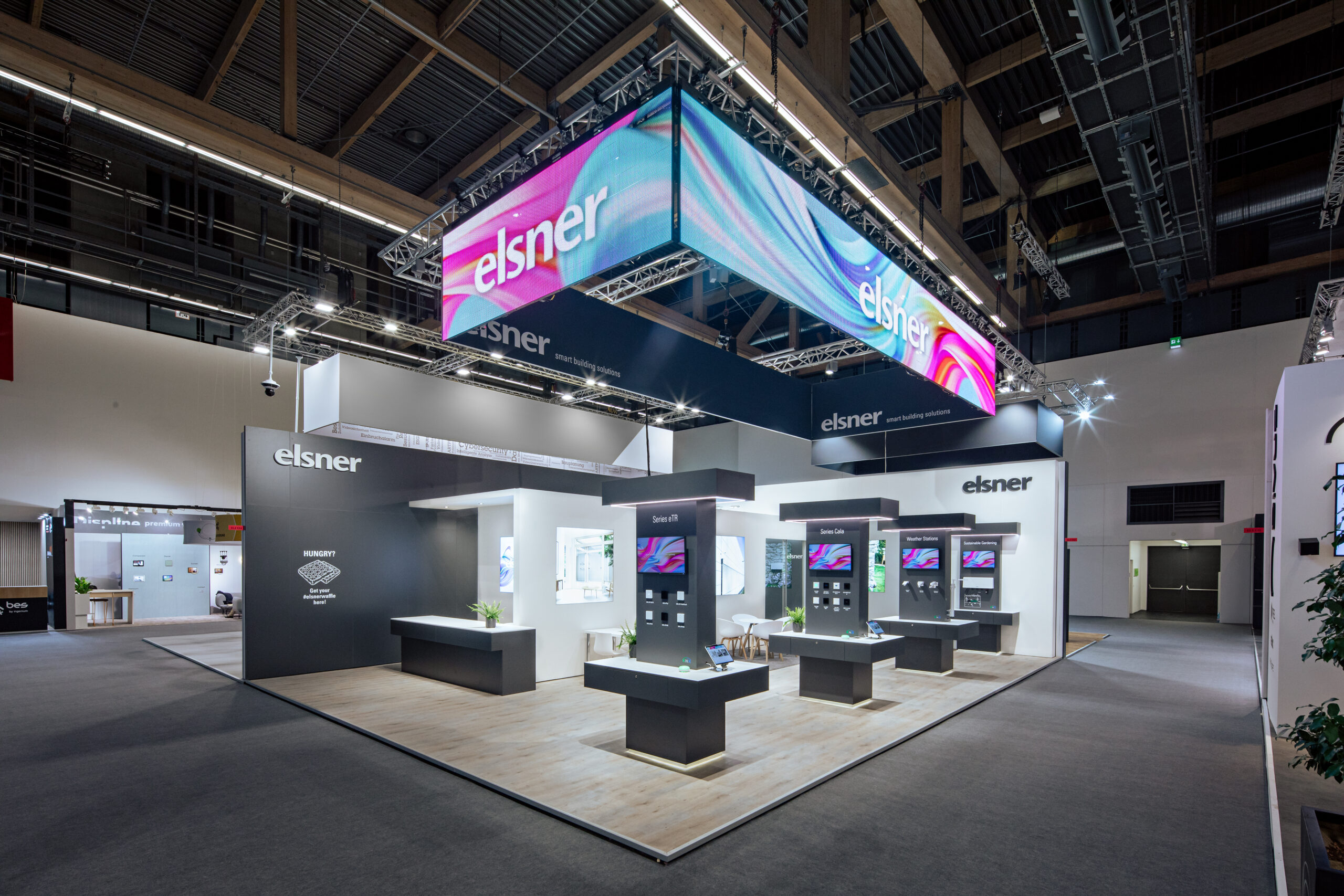 Messestand für Elsner Elektronik mit Led-Technik auf der Light & Building 2024 in Frankfurt