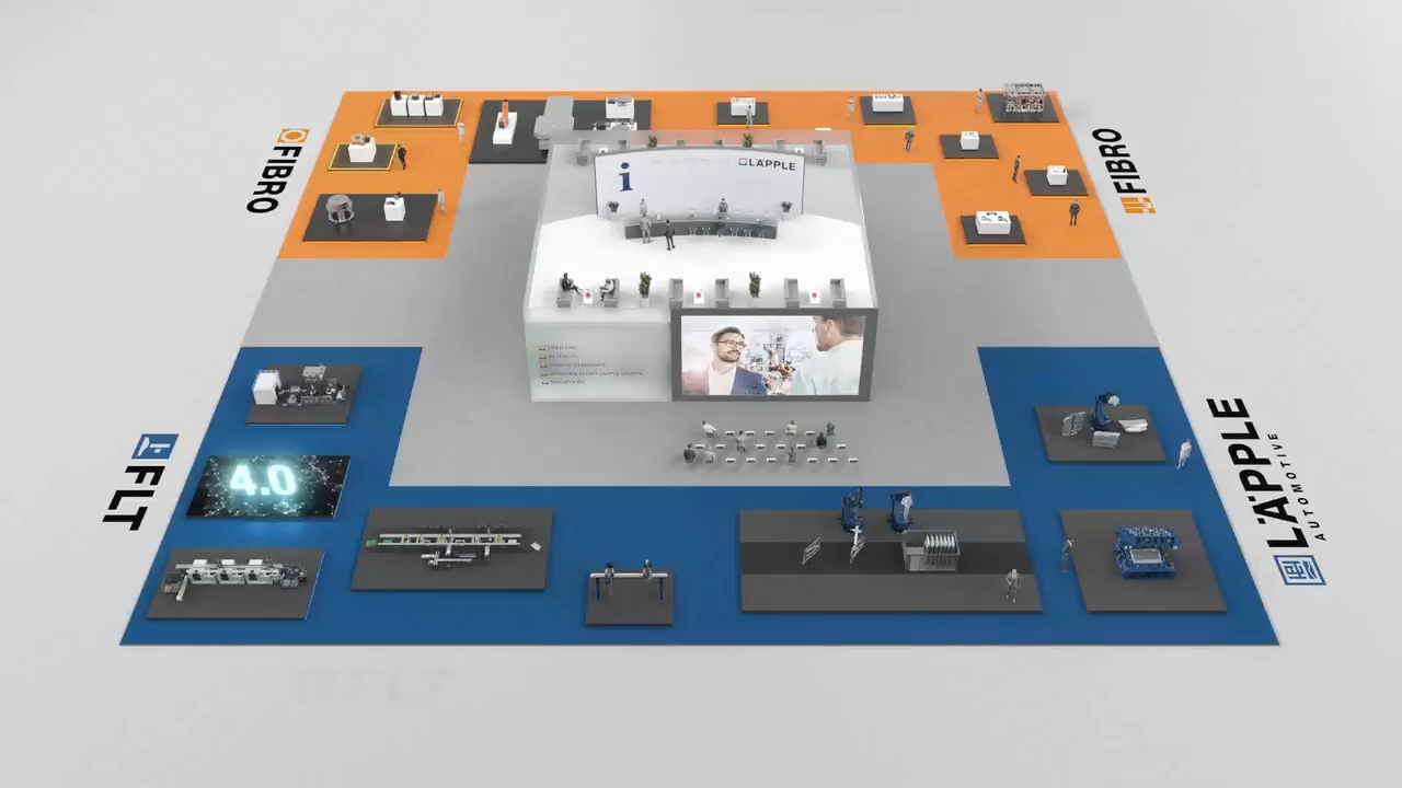 Headervideo Digital komprimiert poster Virtueller Messestand commacross
