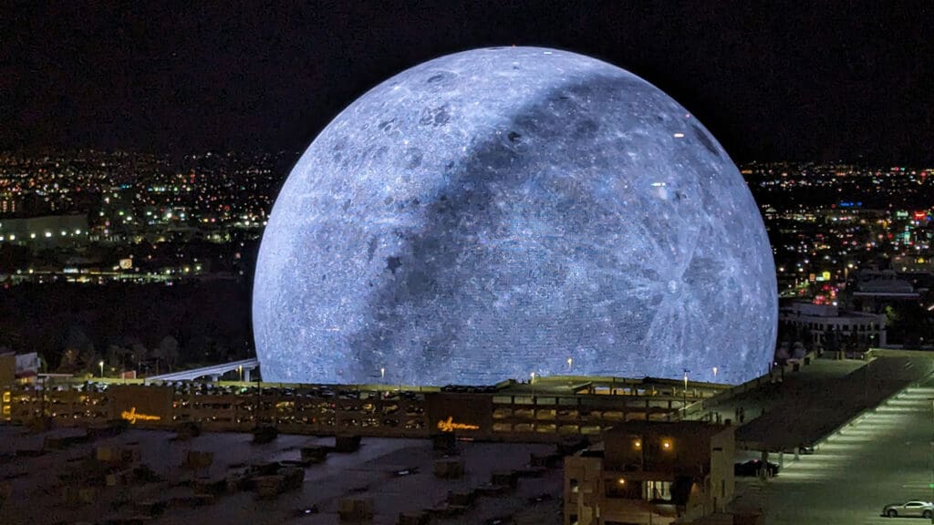 commacross-The Sphere as the Moon 2 view from my hotel room at Harrahs Las Vegas Nevada USA 53110393482