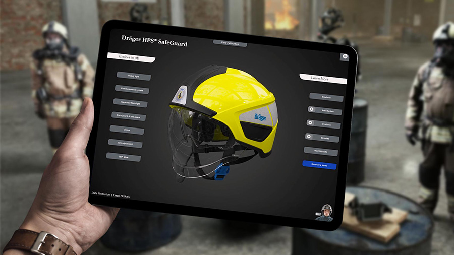 Virtuelle Produktpräsentation auf einem iPad