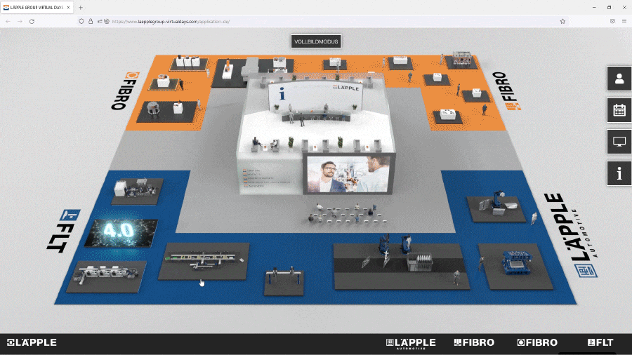 3D-Visualisierung eines Messestands von commacross