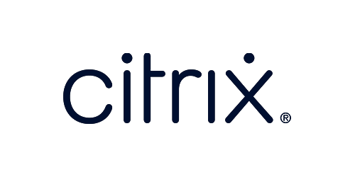 Blaues Logo von Citrix, digitale Arbeits- und IT-Sicherheitslösungen.
