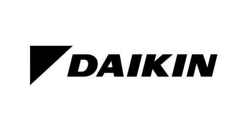 Schwarzes Logo von DAIKIN, Klimaanlagen und Kältetechnik.