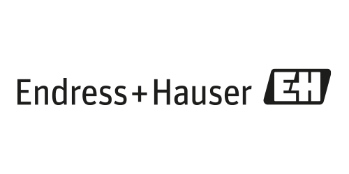 Schwarzes Logo von Endress + Hauser, Mess- und Automatisierungstechnik.