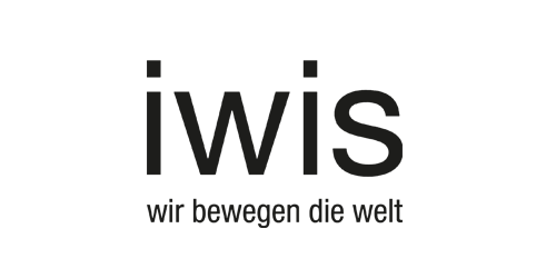 Schwarzes Logo von iwis, Kettentriebe und Präzisionstechnik.