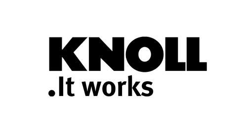 Schwarzes Logo von KNOLL, Förder- und Filtertechnik.