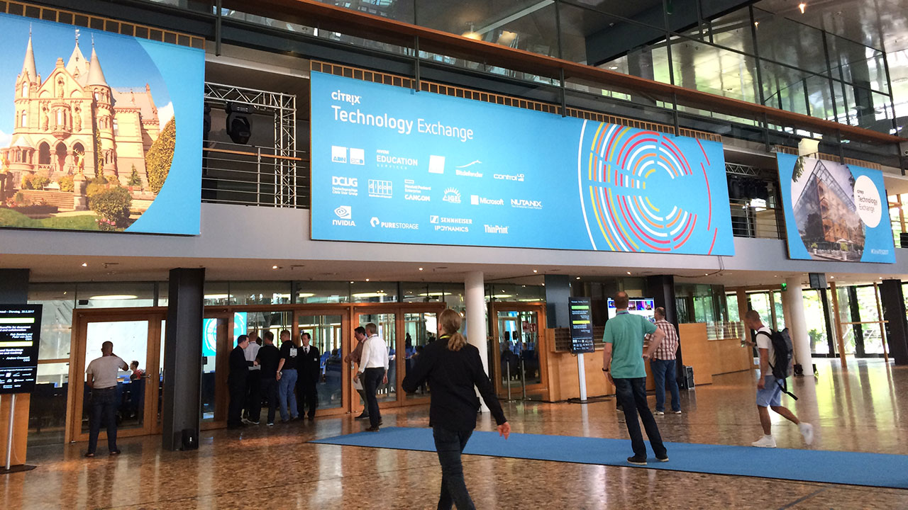 Eingang zur Location vom Technology Exchange Event 2018 von Citrix in Bonn