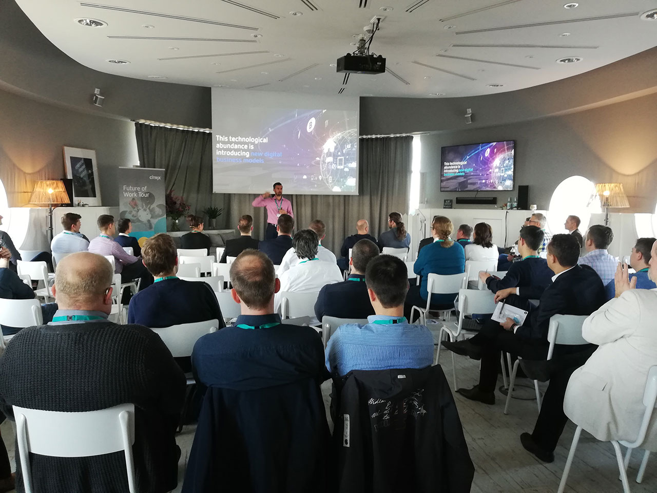 Präsentation vor Publikum bei der Roadshow von Citrix in Hamburg