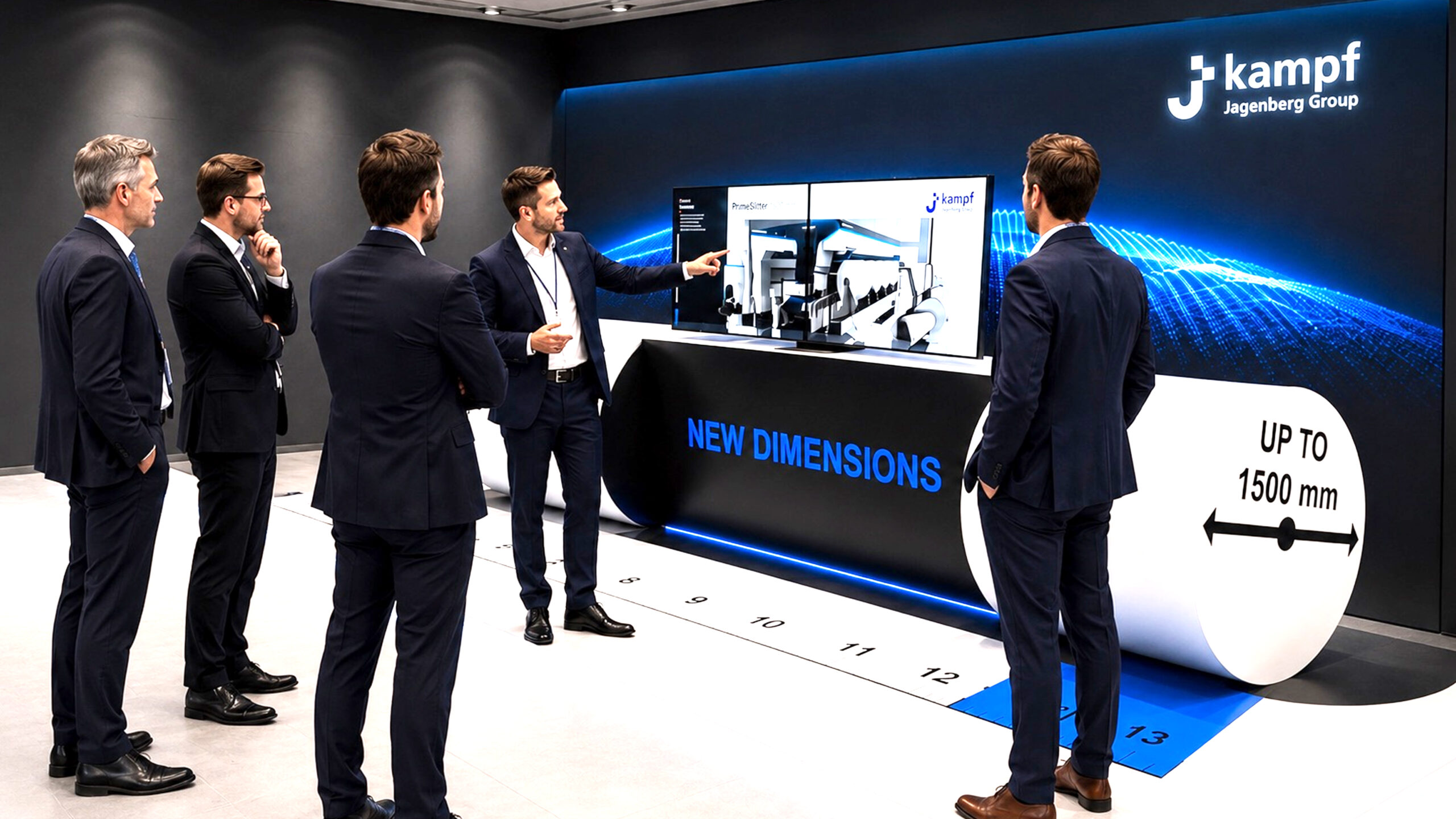 Eyecatcher-Exponat mit Monitoren und digitaler Bespielung für die digitale Auma Hausmesse 2020 in Müllheim