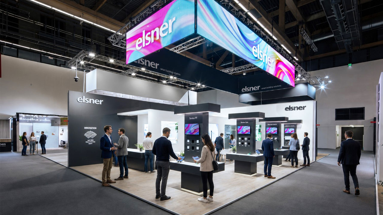 commacross 2026 moderner messestand 3 1 Teilbereich des Hekatron Messestandes für die Securiton-Spate