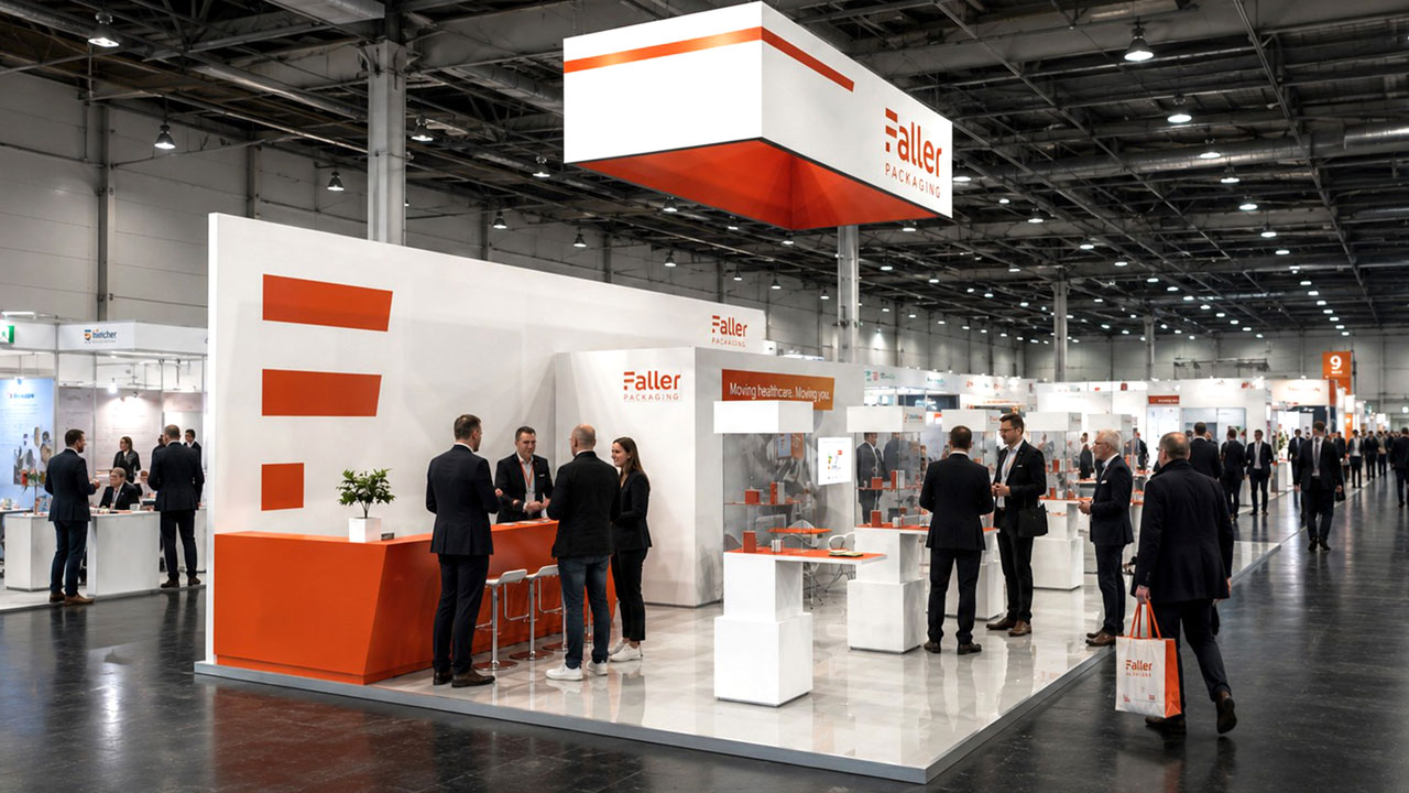 commacross 2026 moderner messestand 4 1 Messestandkonzept für Hekatron mit LED-Elementen