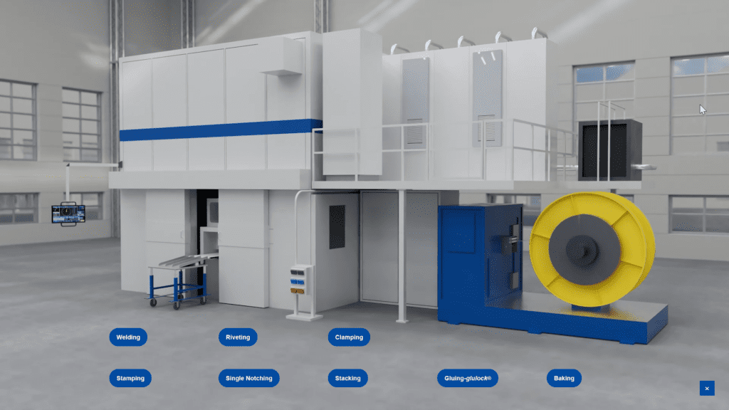 commacross-feintool interaktive anwendung stanztechnologie maschine