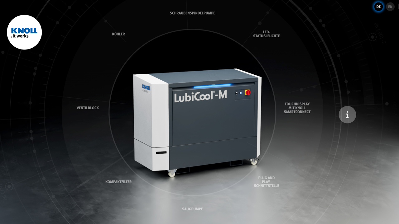 knoll 2023 lubicool 3d animation 1 8 Ansicht auf den Hekatron Messestand der Securitas-Gruppe mit Produkt-Ausstellung und Besuchern auf der Security 2014 in Essen