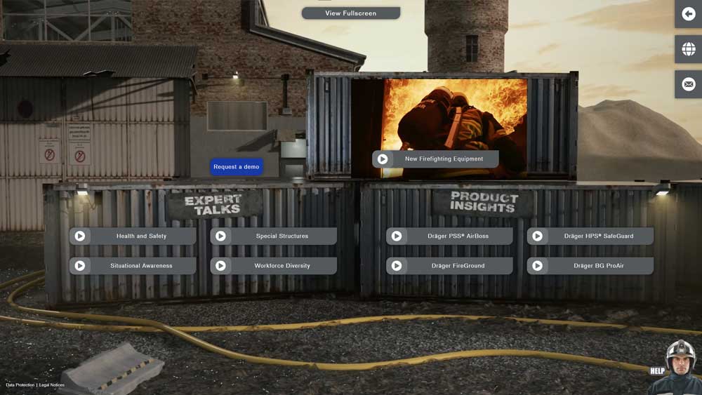 Virtuelles Kino für Live-Streams auf dem virtuellen Messestand