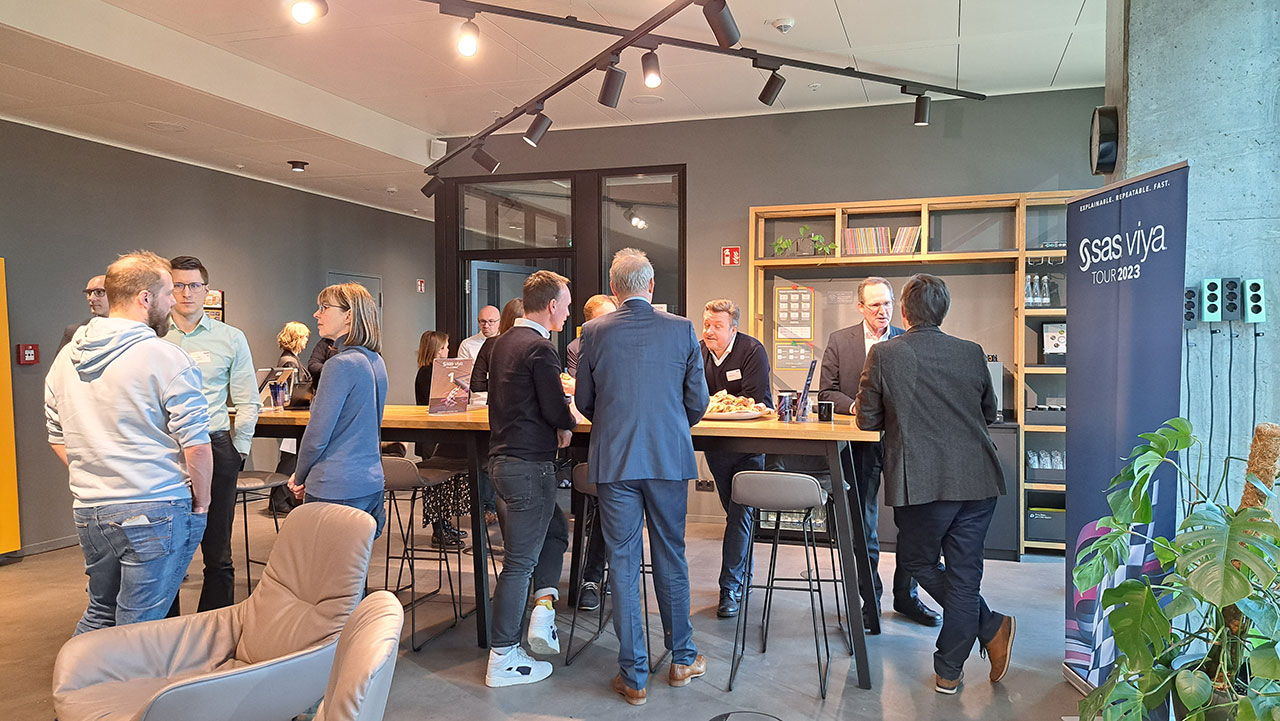 Networking der Gäste bei der SAS Roadshow in Frankfurt