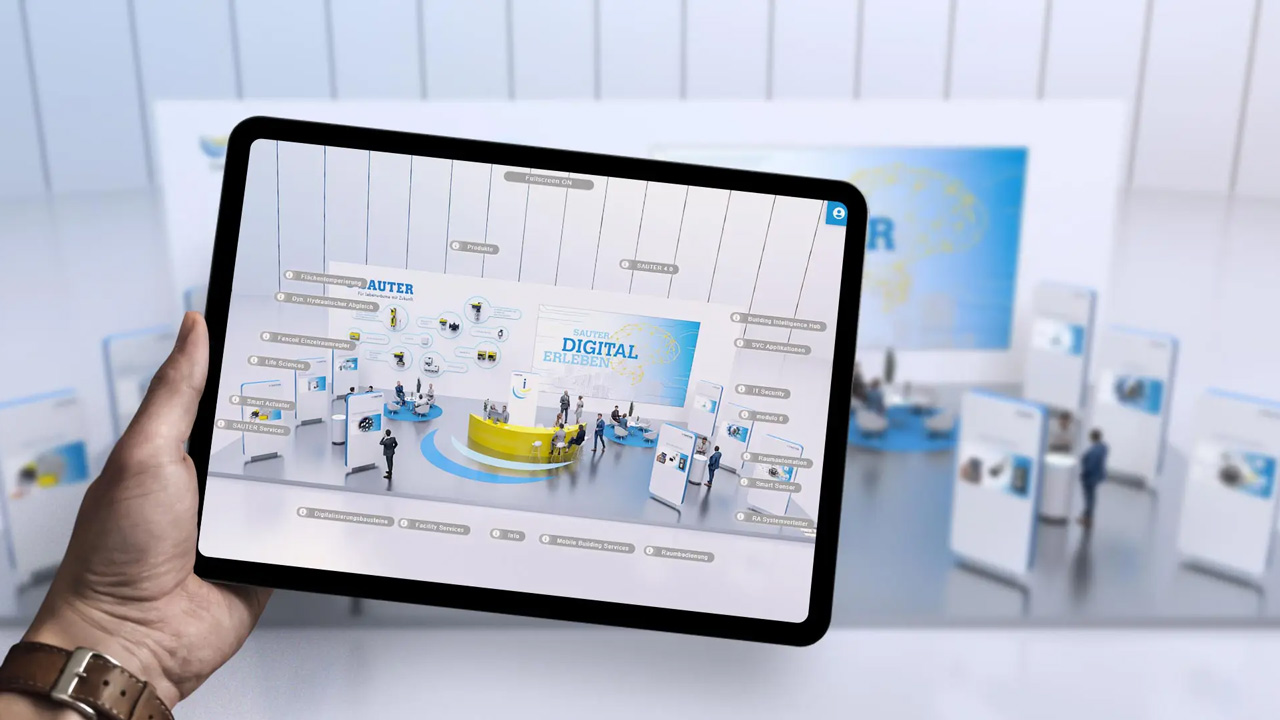 sauter 2021 virtueller mesestand 1 2 Endress Hauser Smartgrid auf einem Messestand, Mediale Bespielung