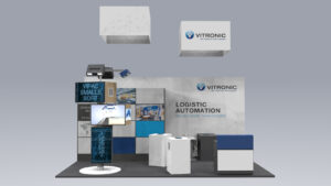 Interaktiver Touch-Tower Eycatcher für Vitronic